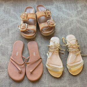 Women’s neutral sandals bundle. 6.5/7